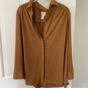 Chico’s Suede Button Down